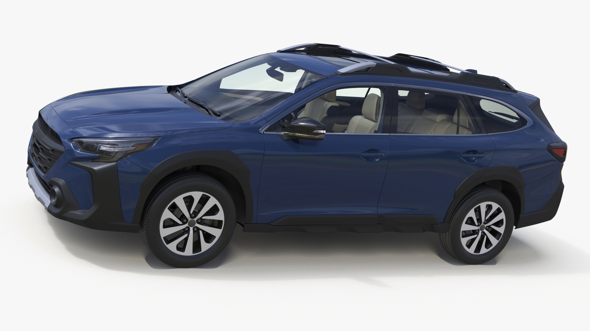 3D City Crossover SUV Blue model