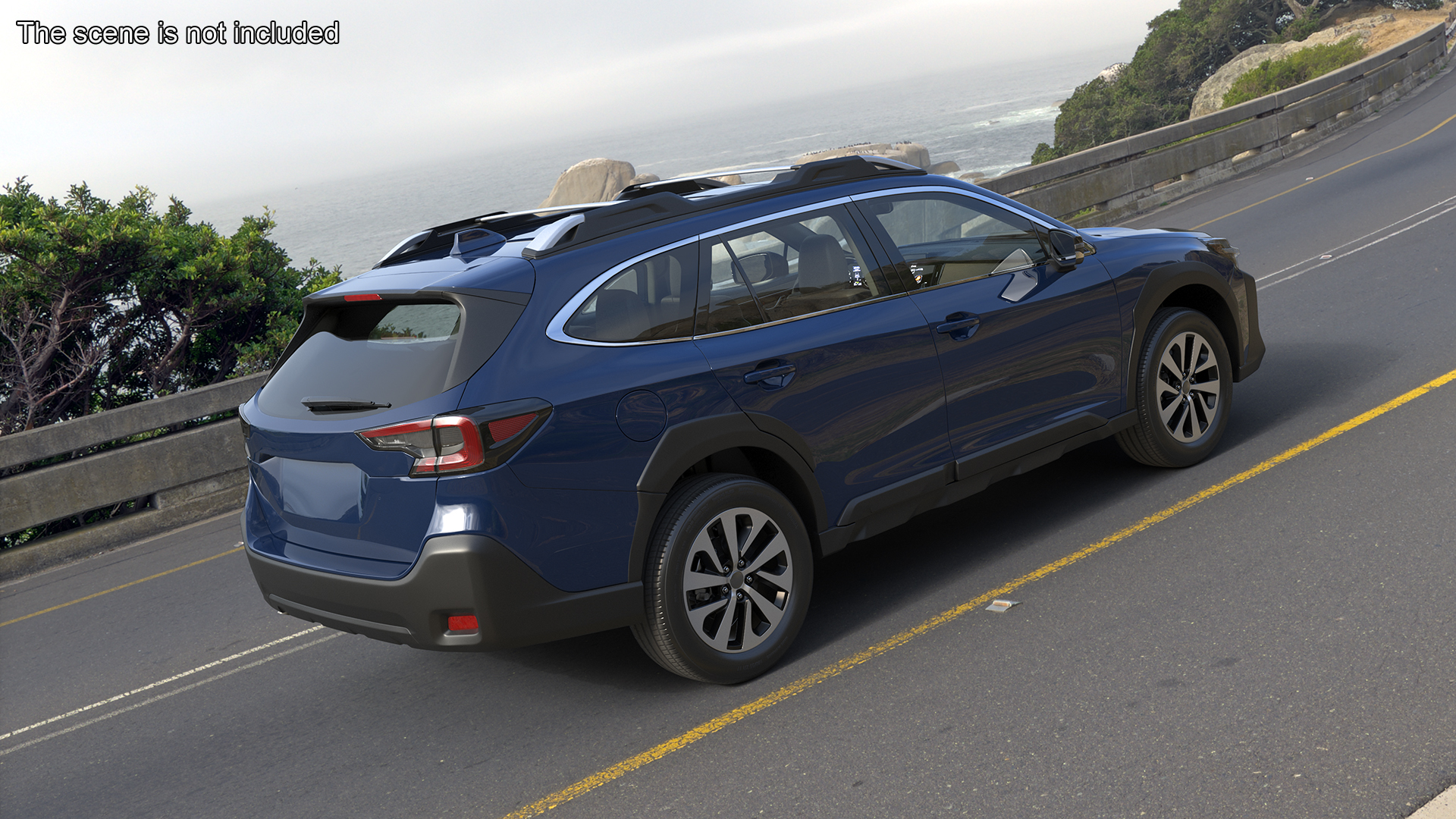 3D City Crossover SUV Blue model