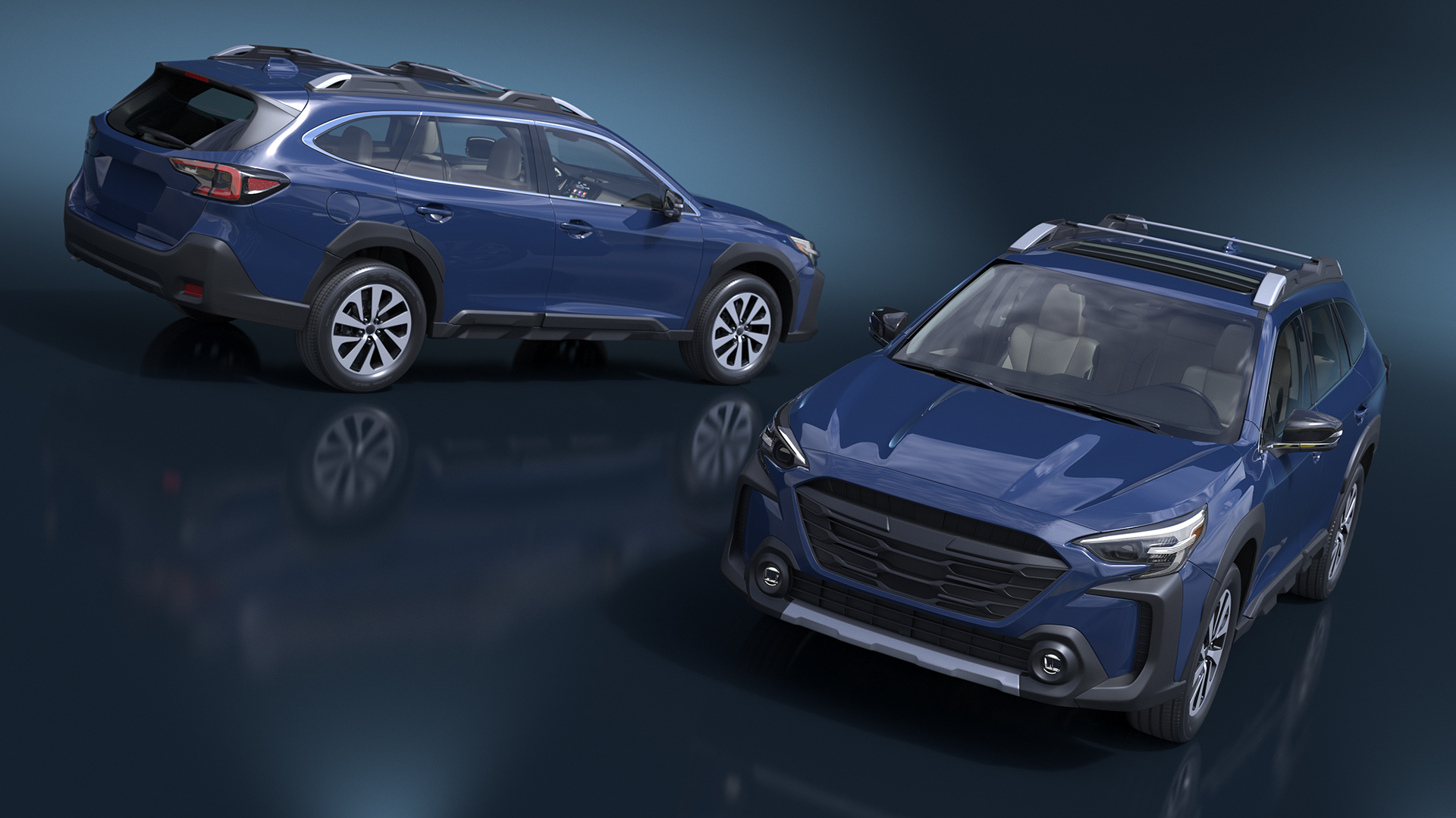 3D City Crossover SUV Blue model