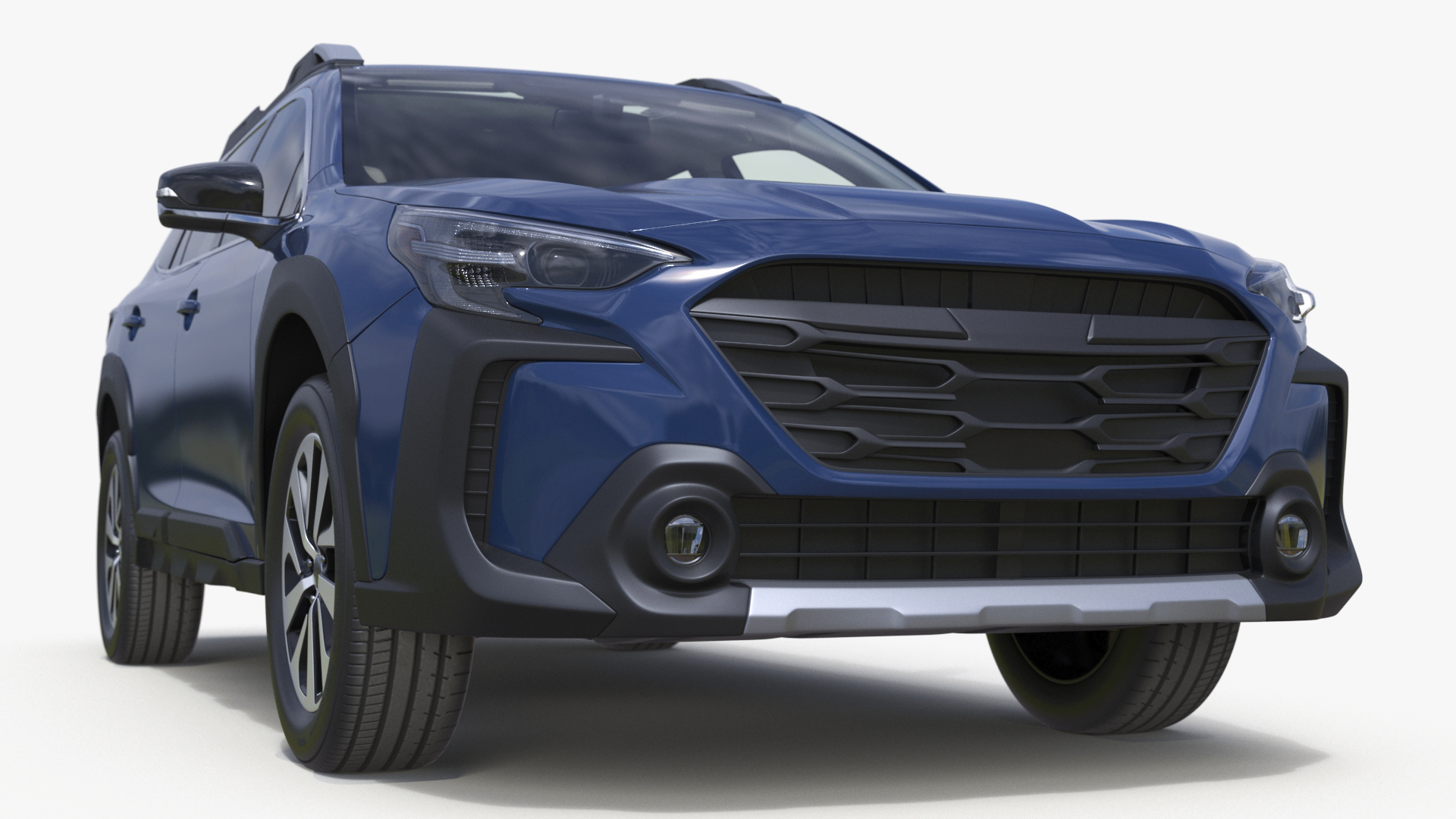 3D City Crossover SUV Blue model