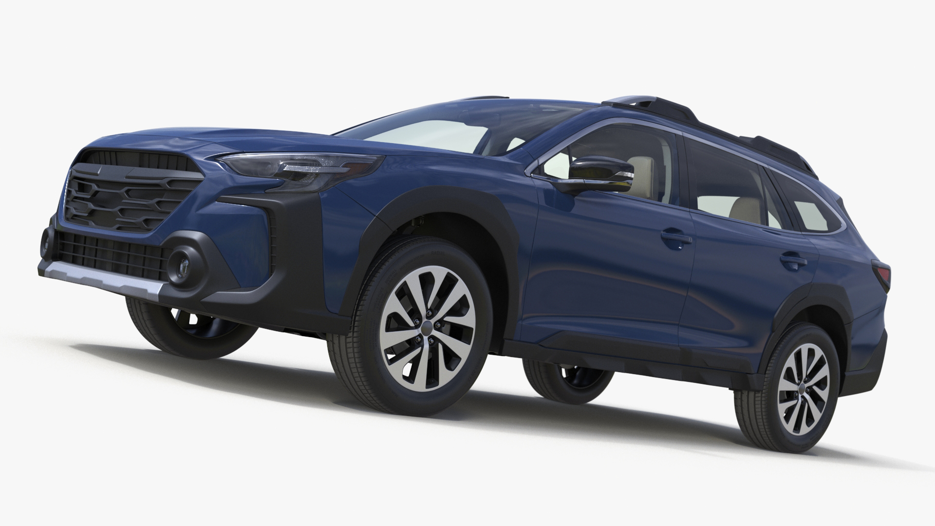 3D City Crossover SUV Blue model