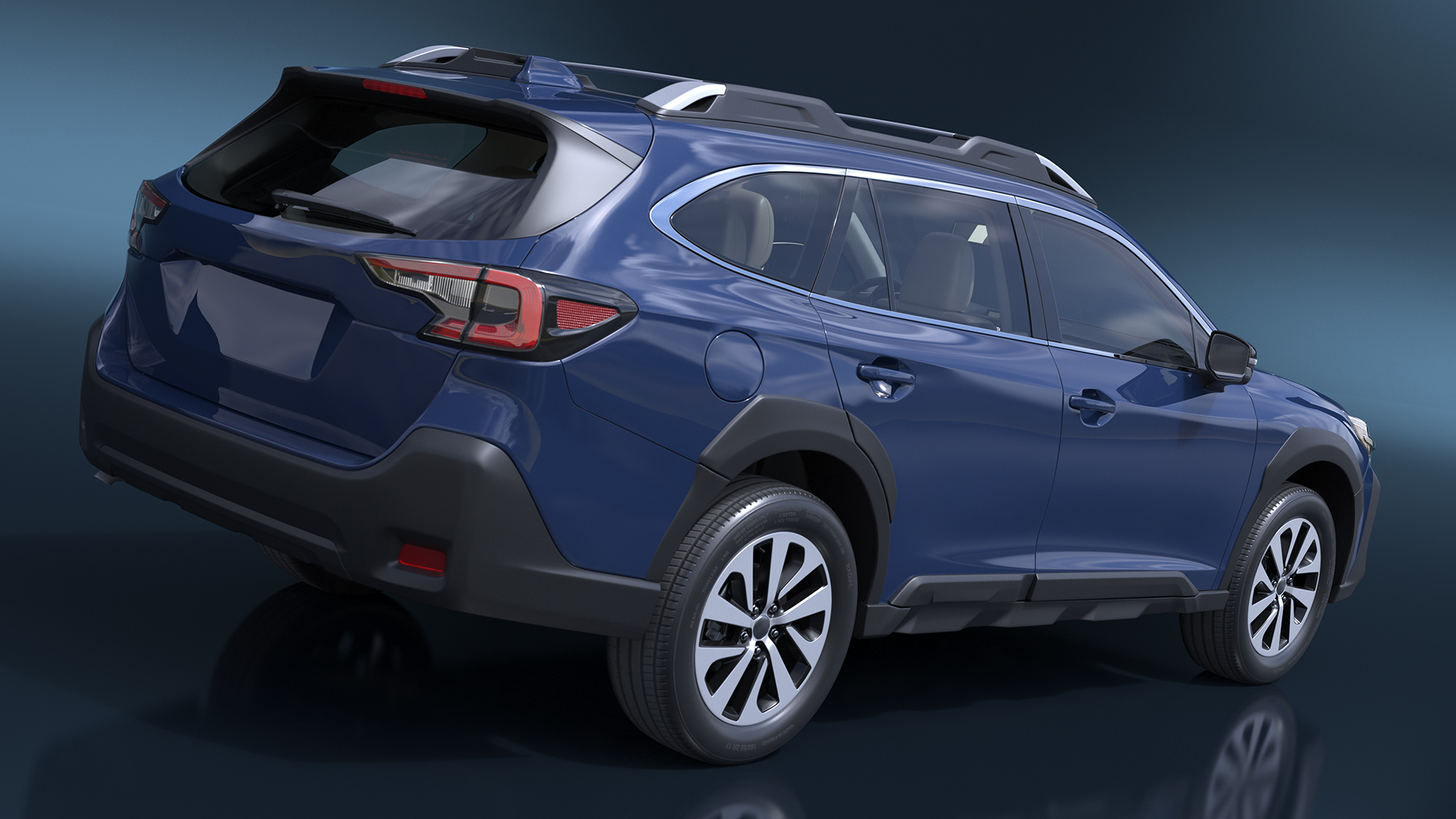 3D City Crossover SUV Blue model