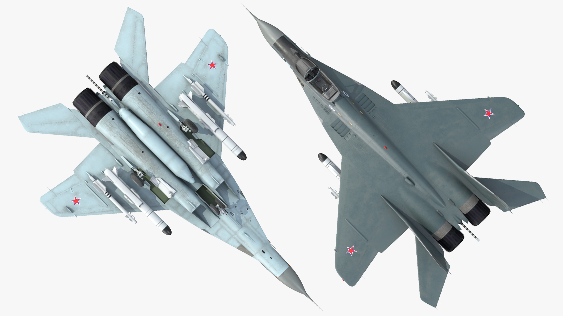 MiG 29KR Fulcrum D Russian Navy with Armament Rigged 3D