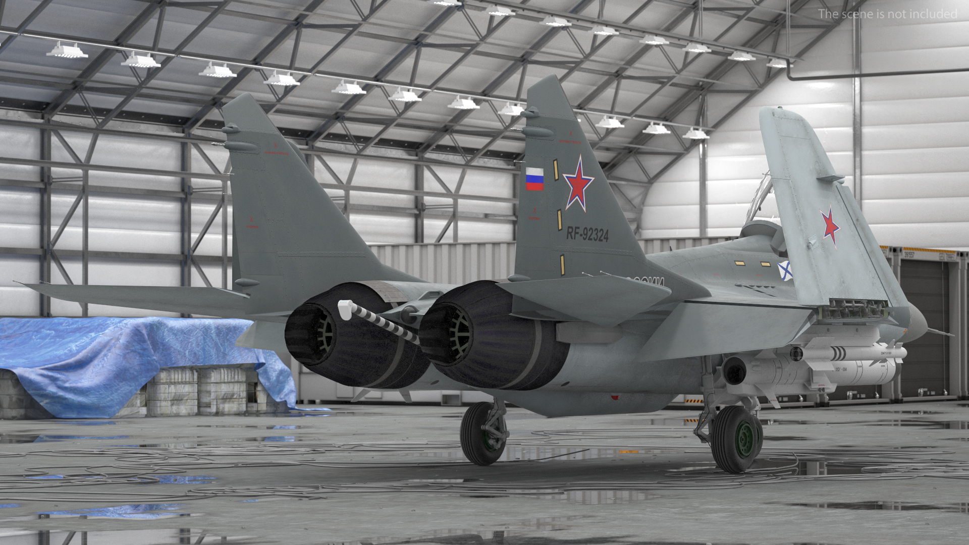 MiG 29KR Fulcrum D Russian Navy with Armament Rigged 3D