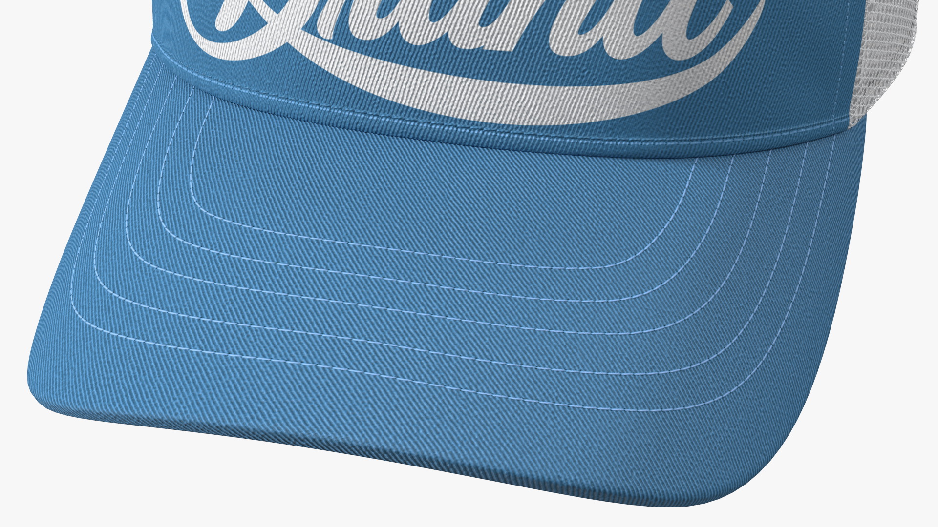 Trucker Cap Your Brand Blue 3D