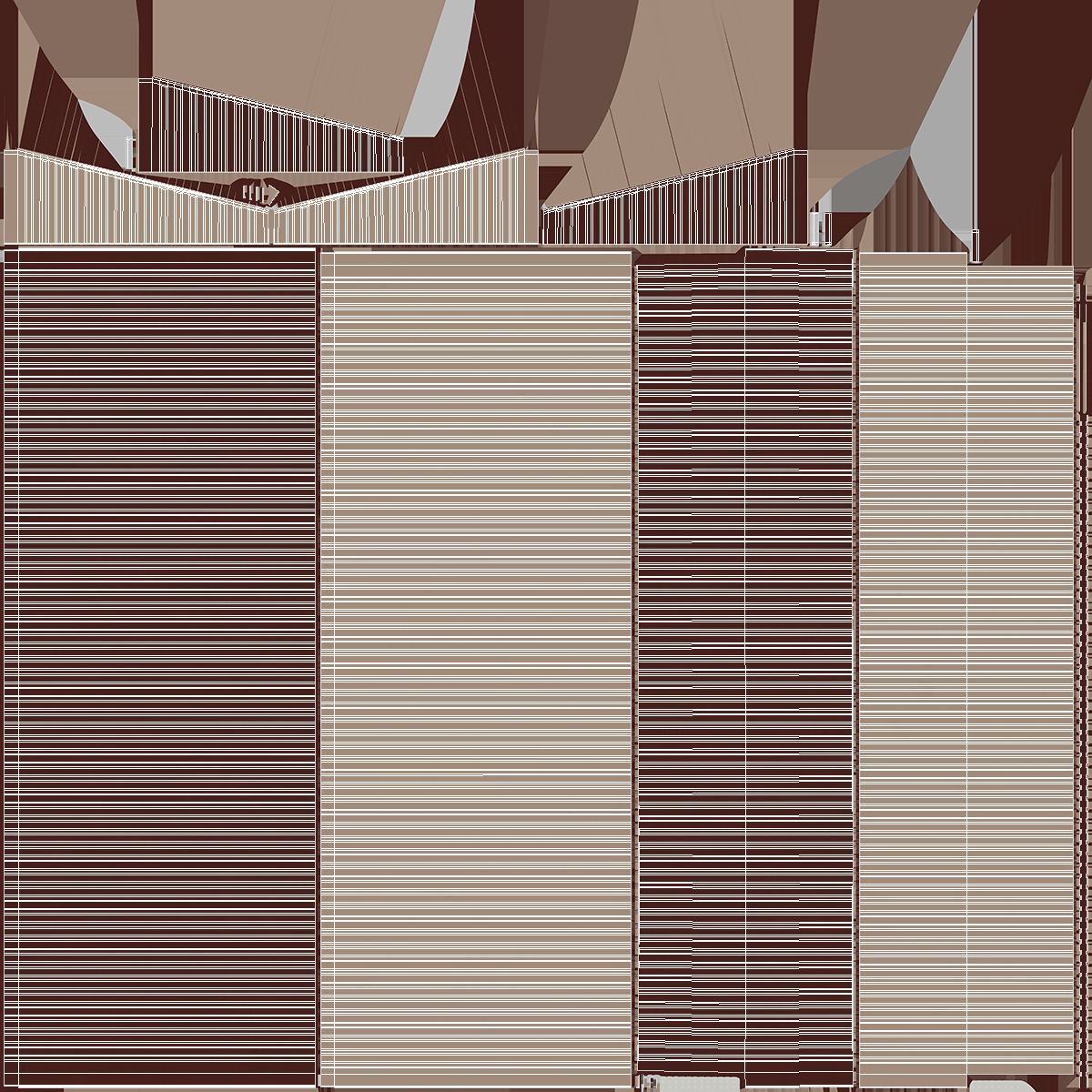 3D Stadium Tribunes with Roof