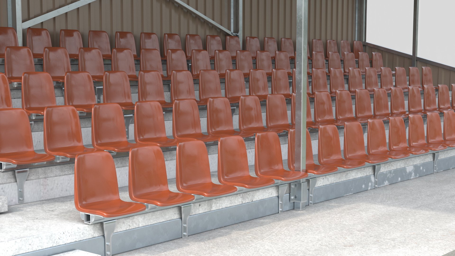 3D Stadium Tribunes with Roof