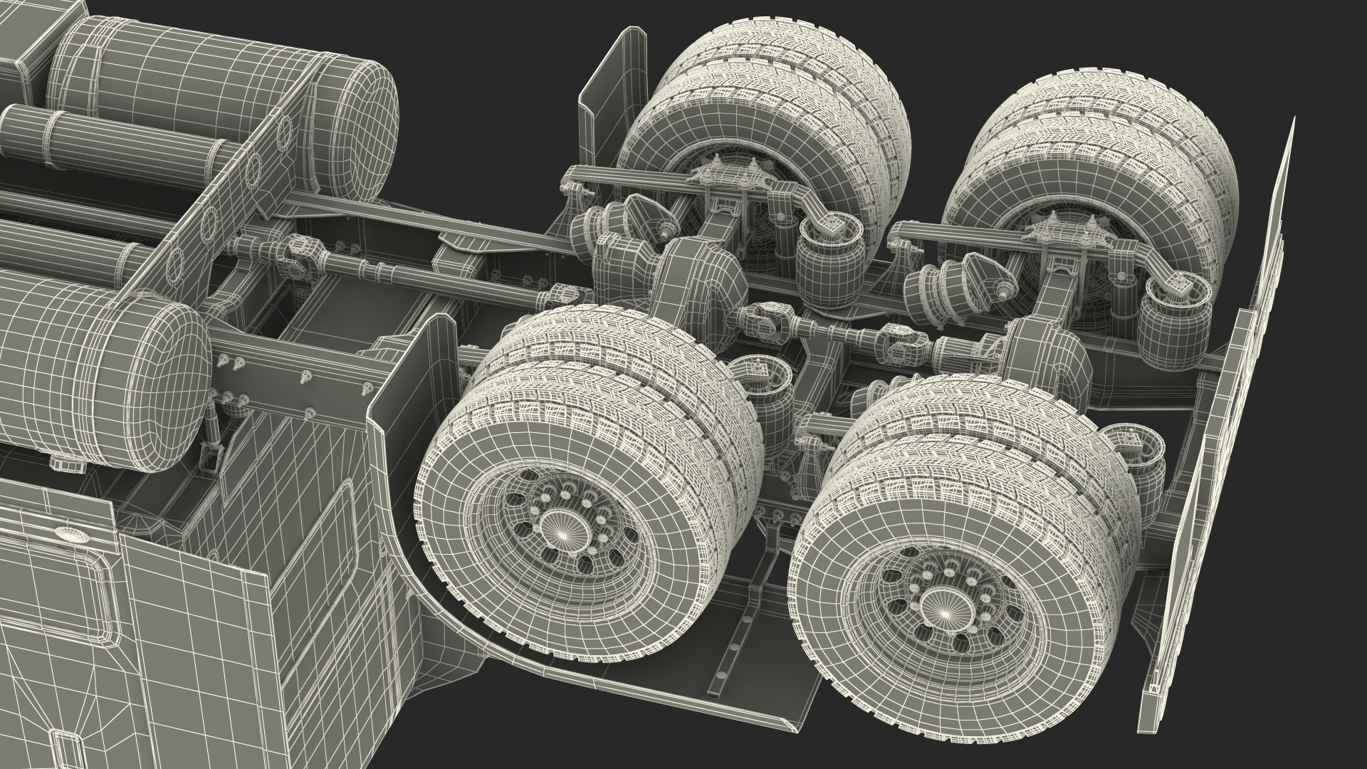 3D 2020 Freightliner 122SD Truck Rigged