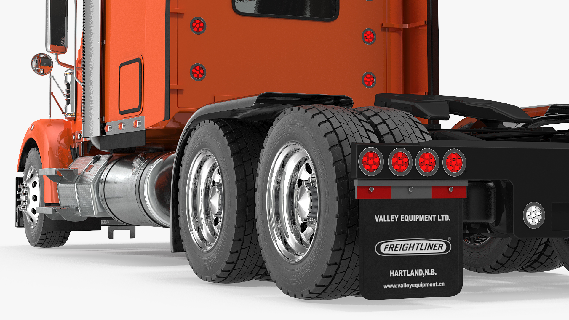 3D 2020 Freightliner 122SD Truck Rigged