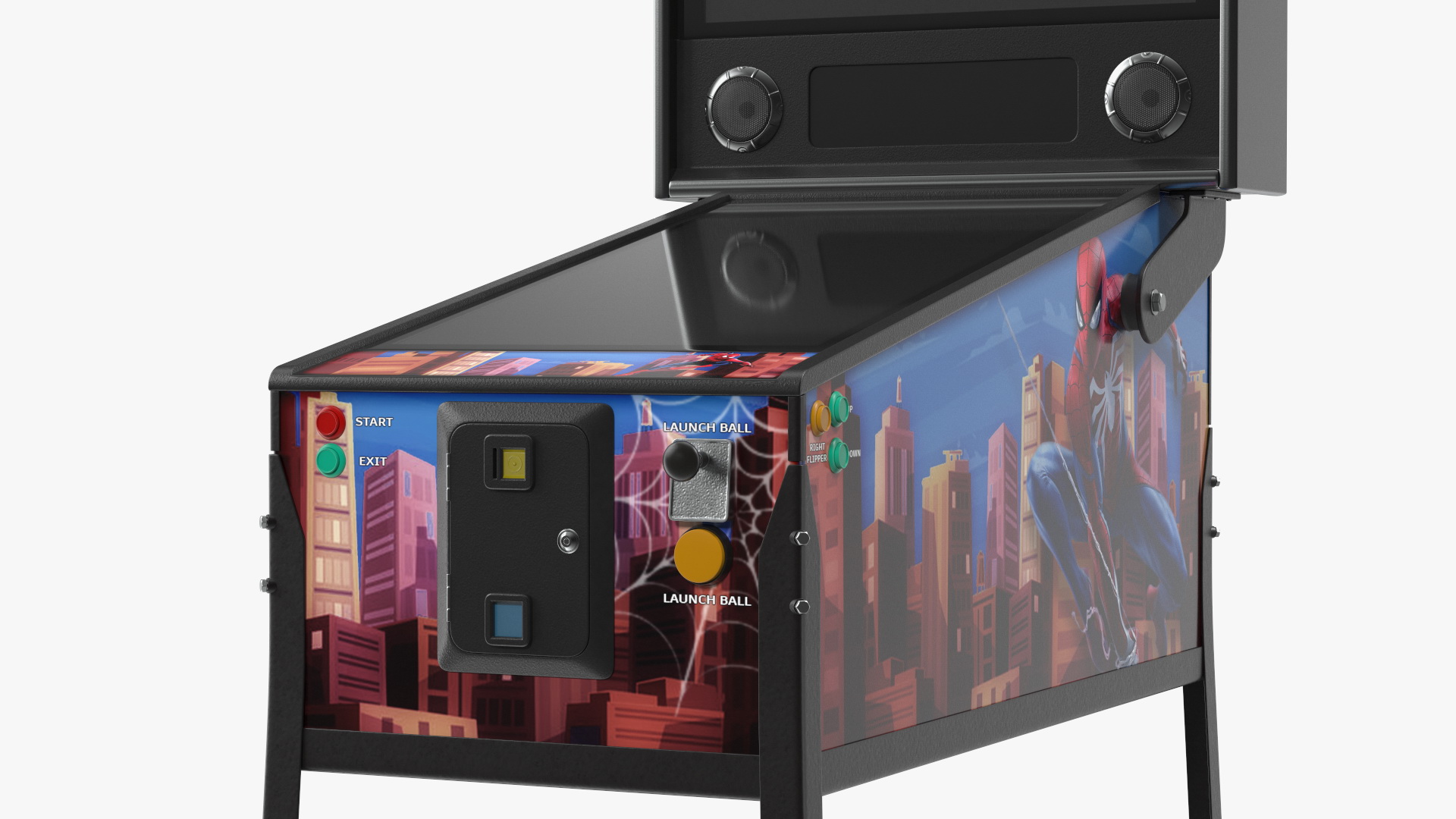 3D Classic Arcade Virtual Pinball Machine model