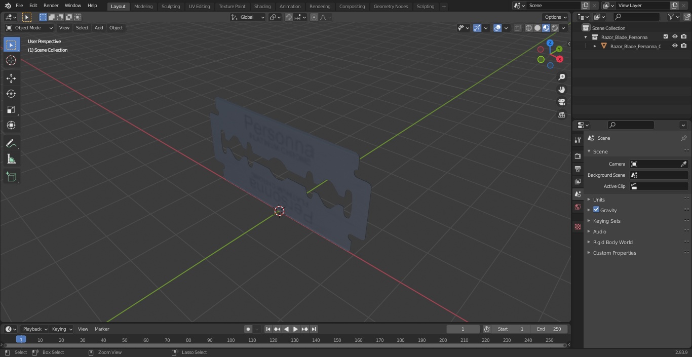 3D model Razor Blade Personna