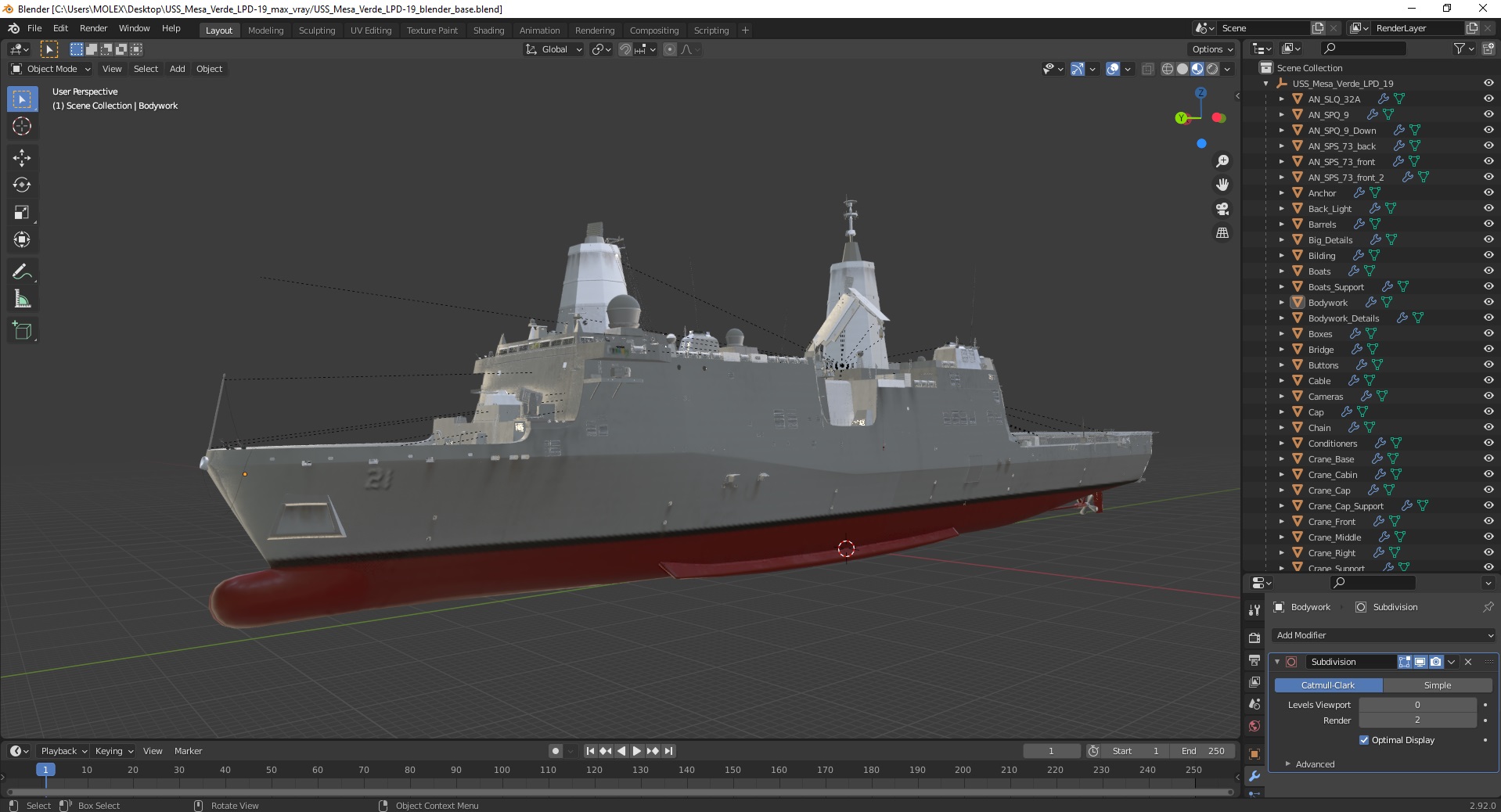 3D USS Mesa Verde LPD-19