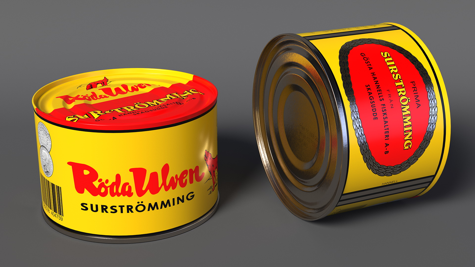 Can of Surstromming Fermented Fish 850g 3D model