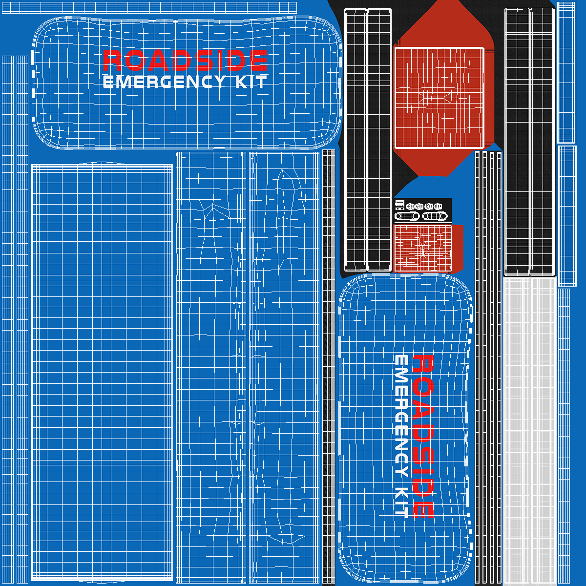 Roadside Emergency Assistance Kit Bag Closed 3D model