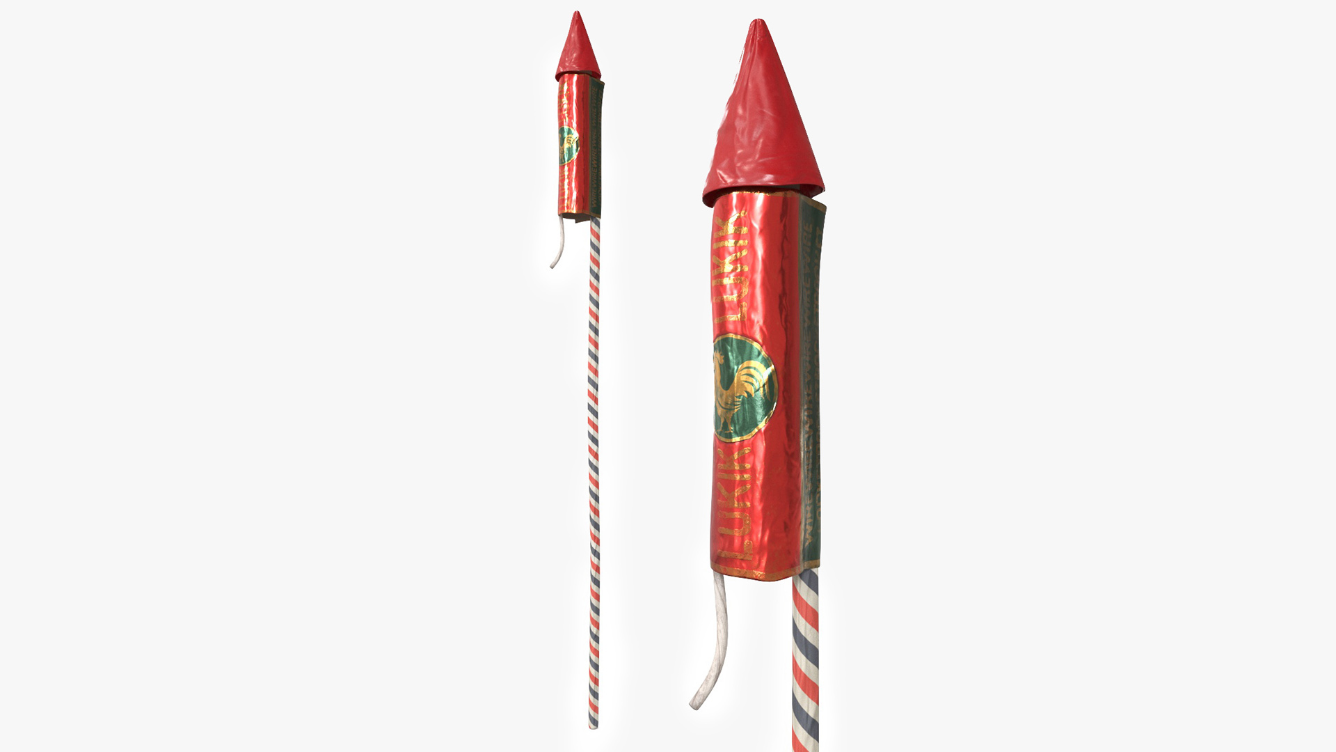 3D Firecracker Rocket model