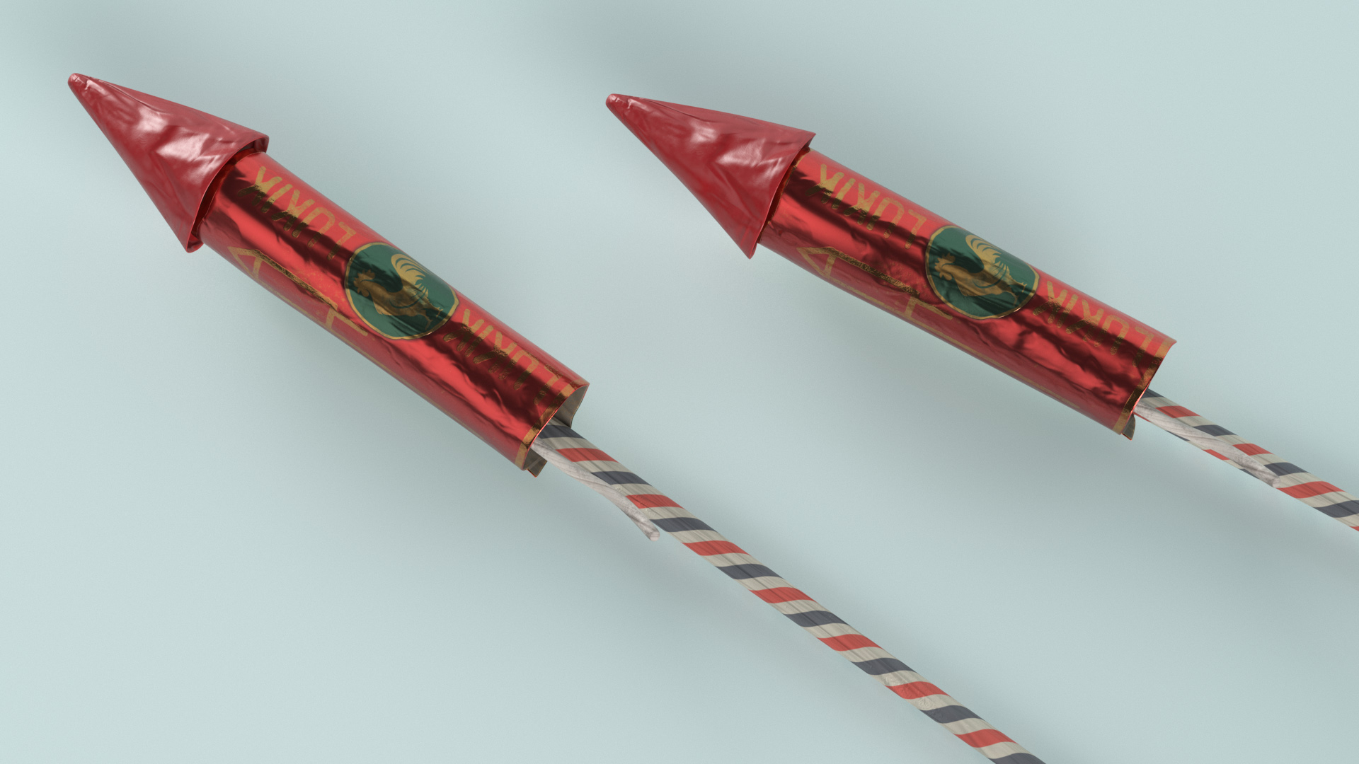 3D Firecracker Rocket model