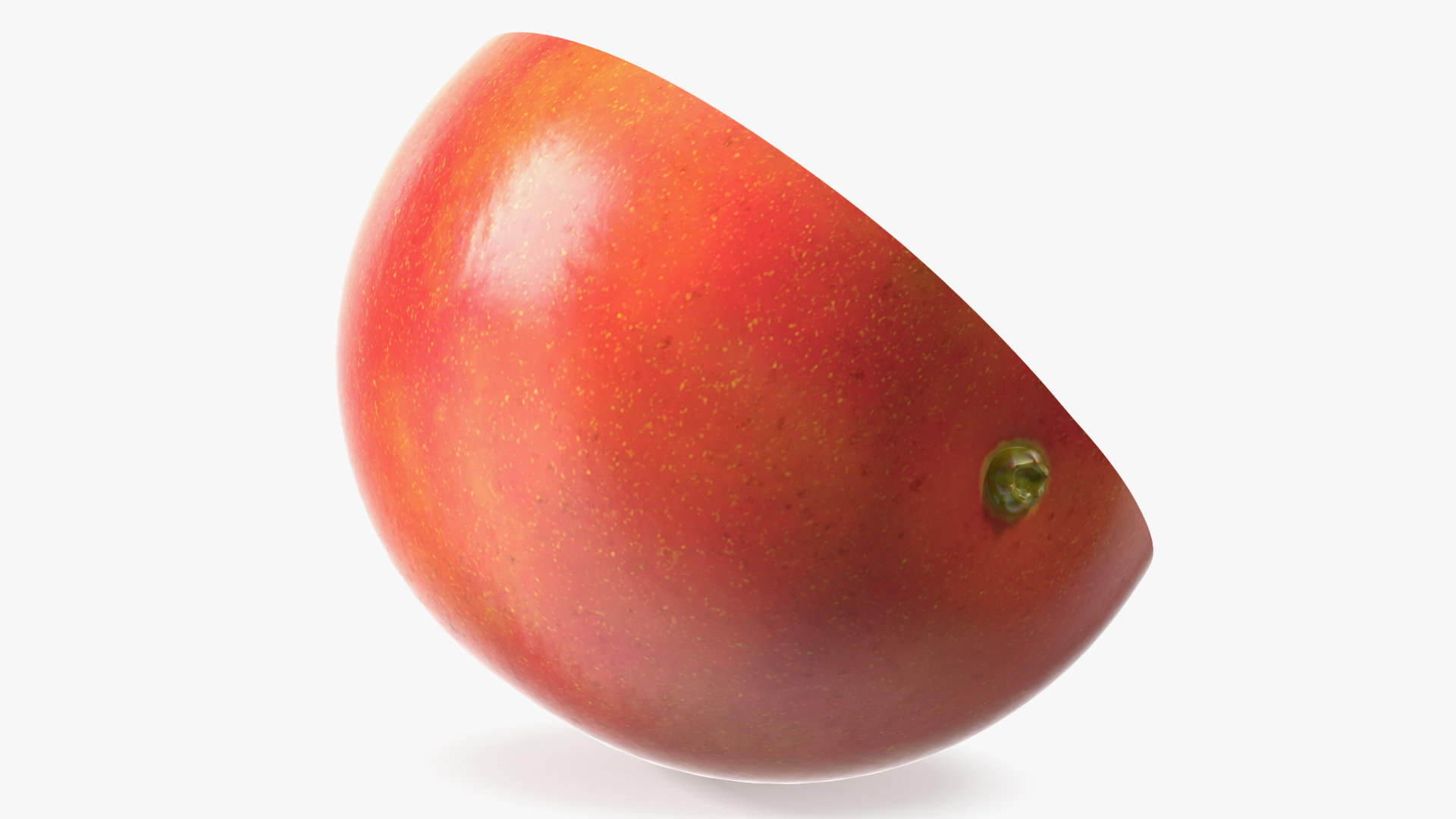 3D model Mango Fruit Half Red