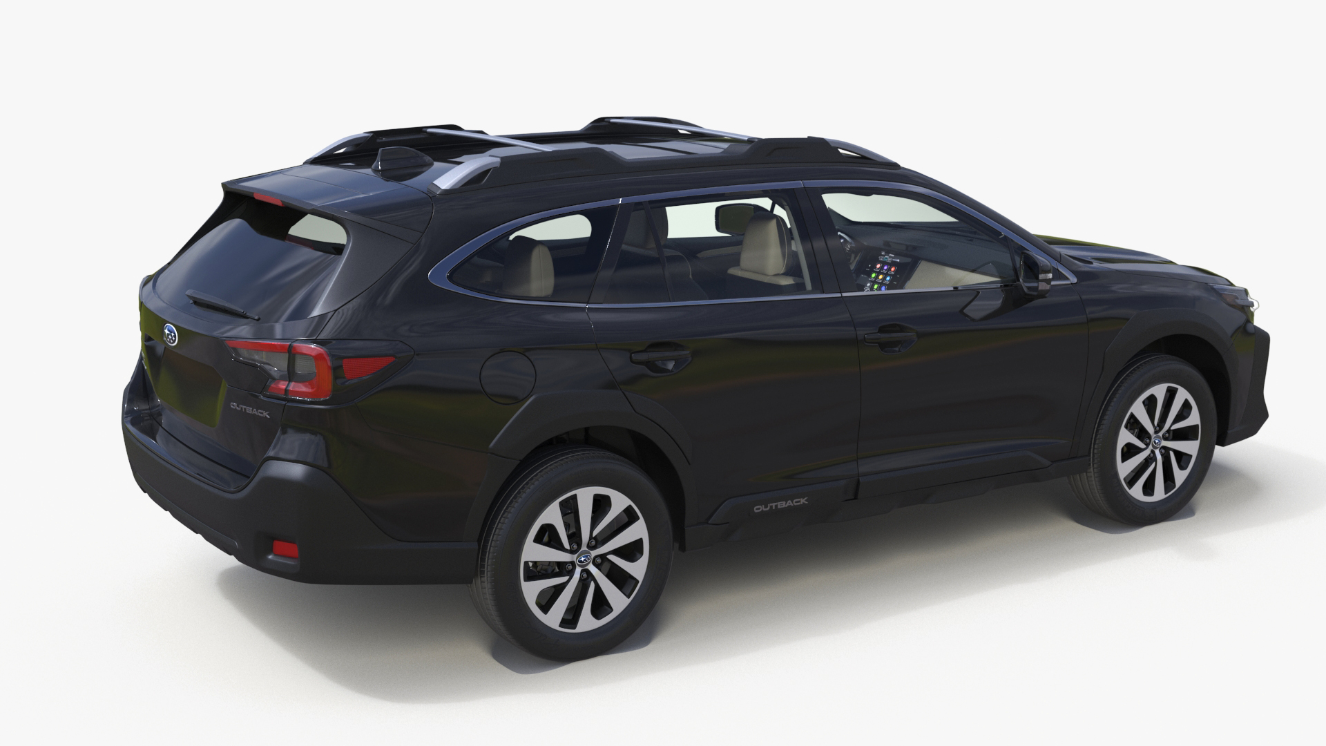 3D Black Crossover Subaru Outback 2025 Simplified