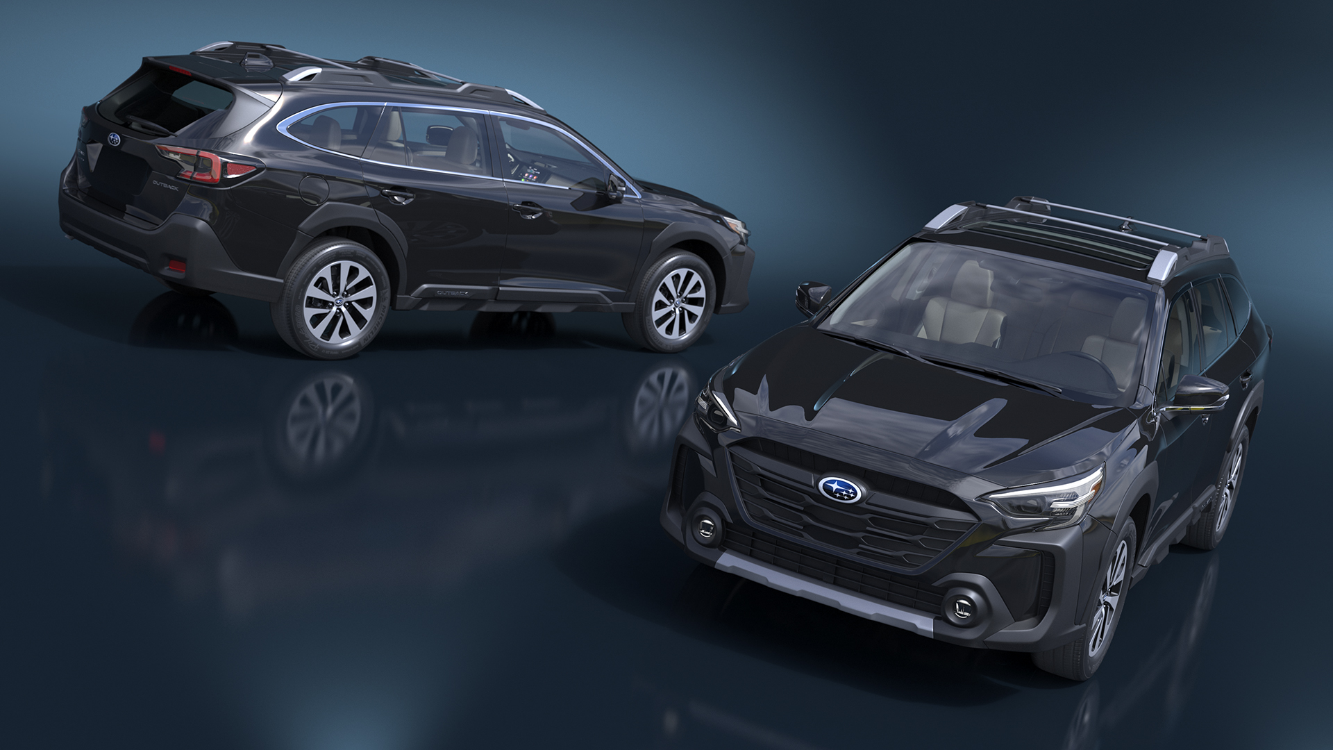 3D Black Crossover Subaru Outback 2025 Simplified