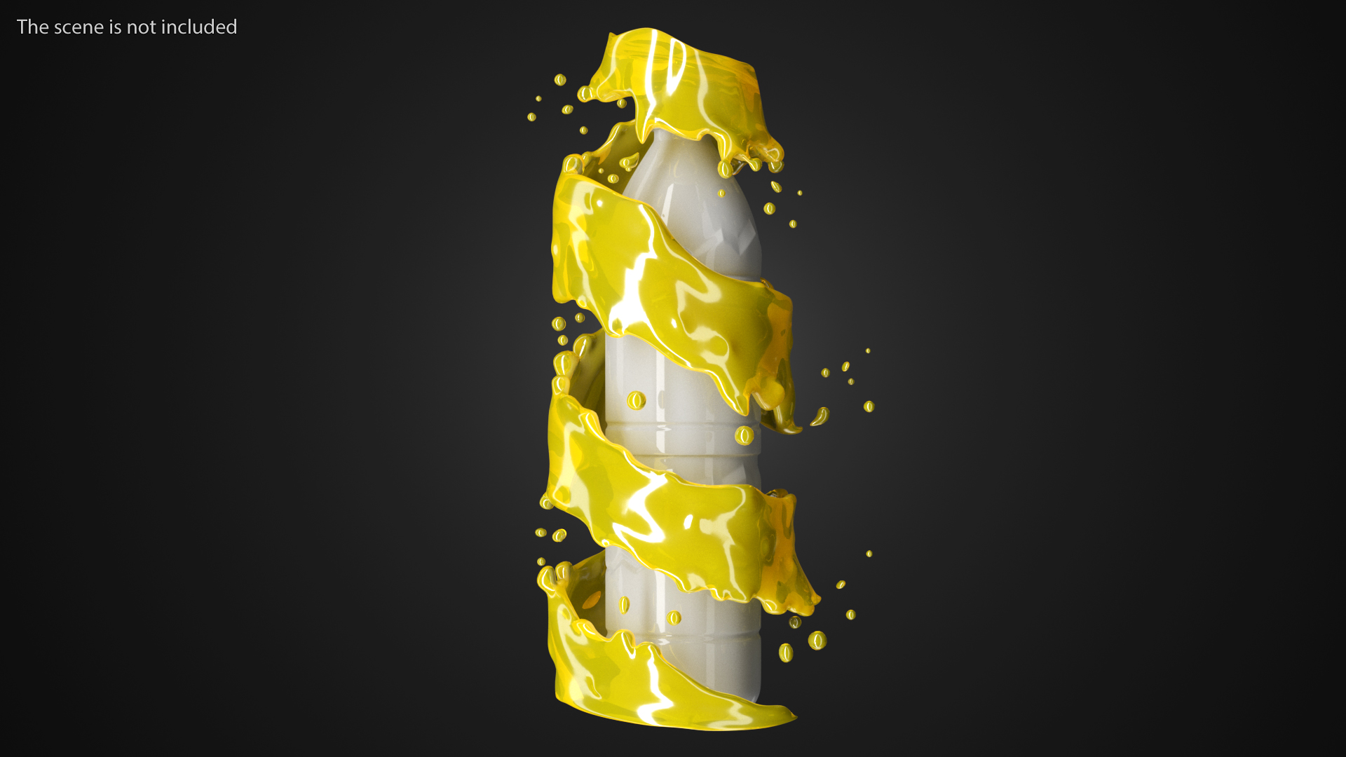 3D Orange Twisted Splash