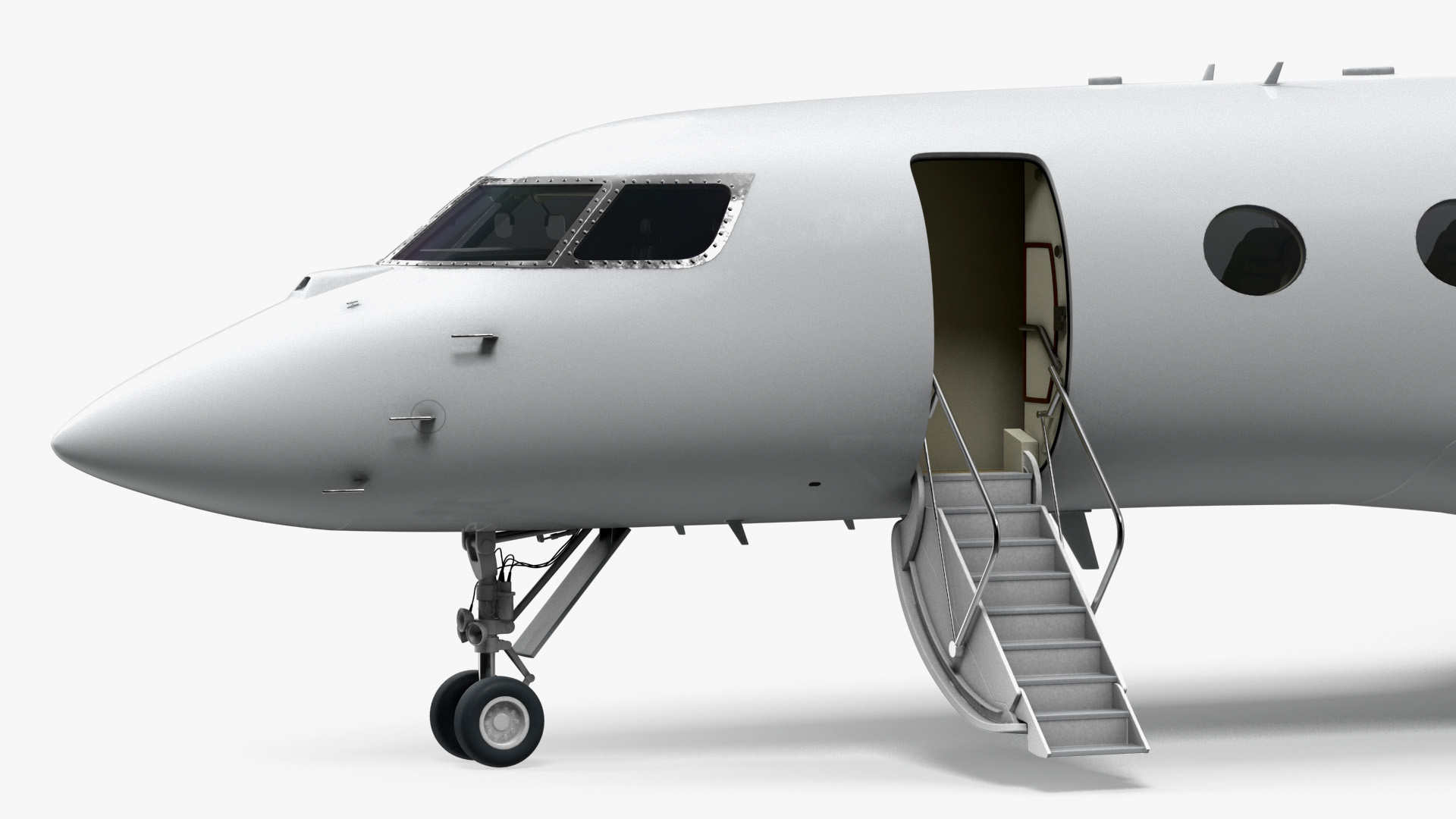 3D Large Private Jet Rigged for Cinema 4D model