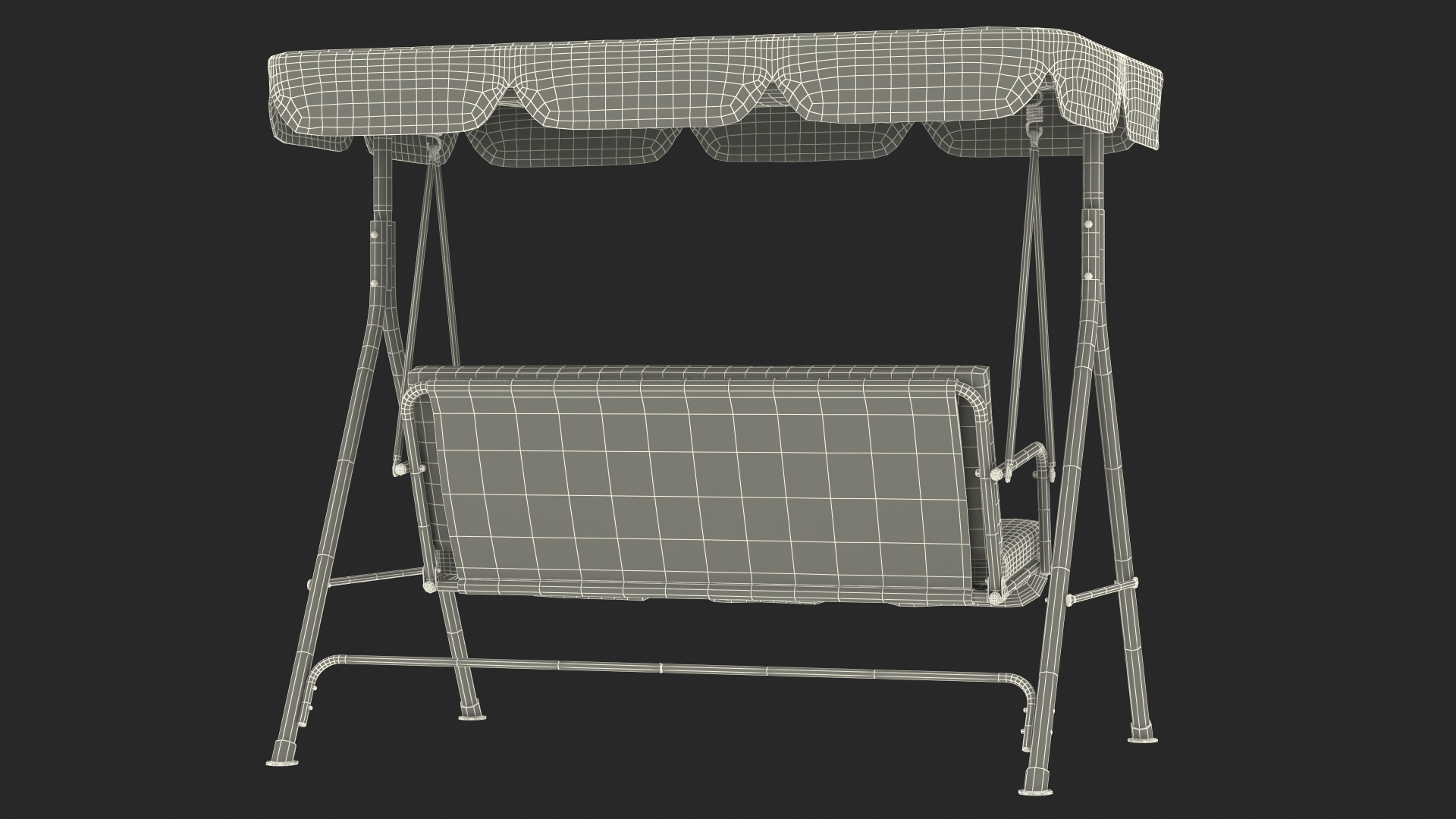 3D Porch Swing Blue Hearts model