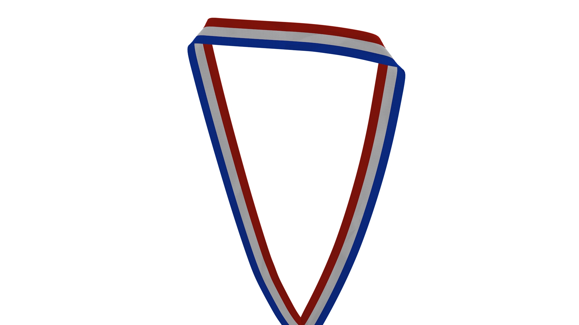 3D model Silver Award Medal with Ribbon