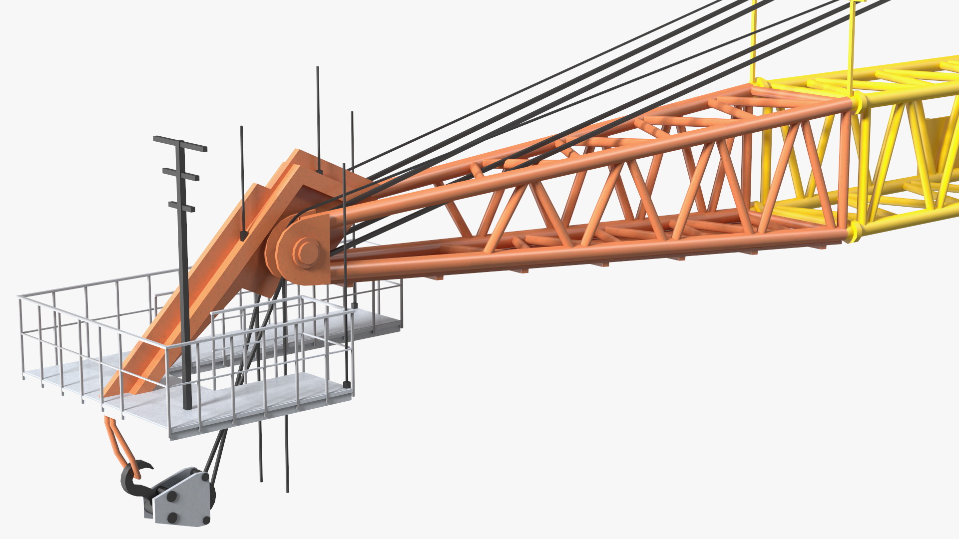 Industrial Arrow Crane 3D