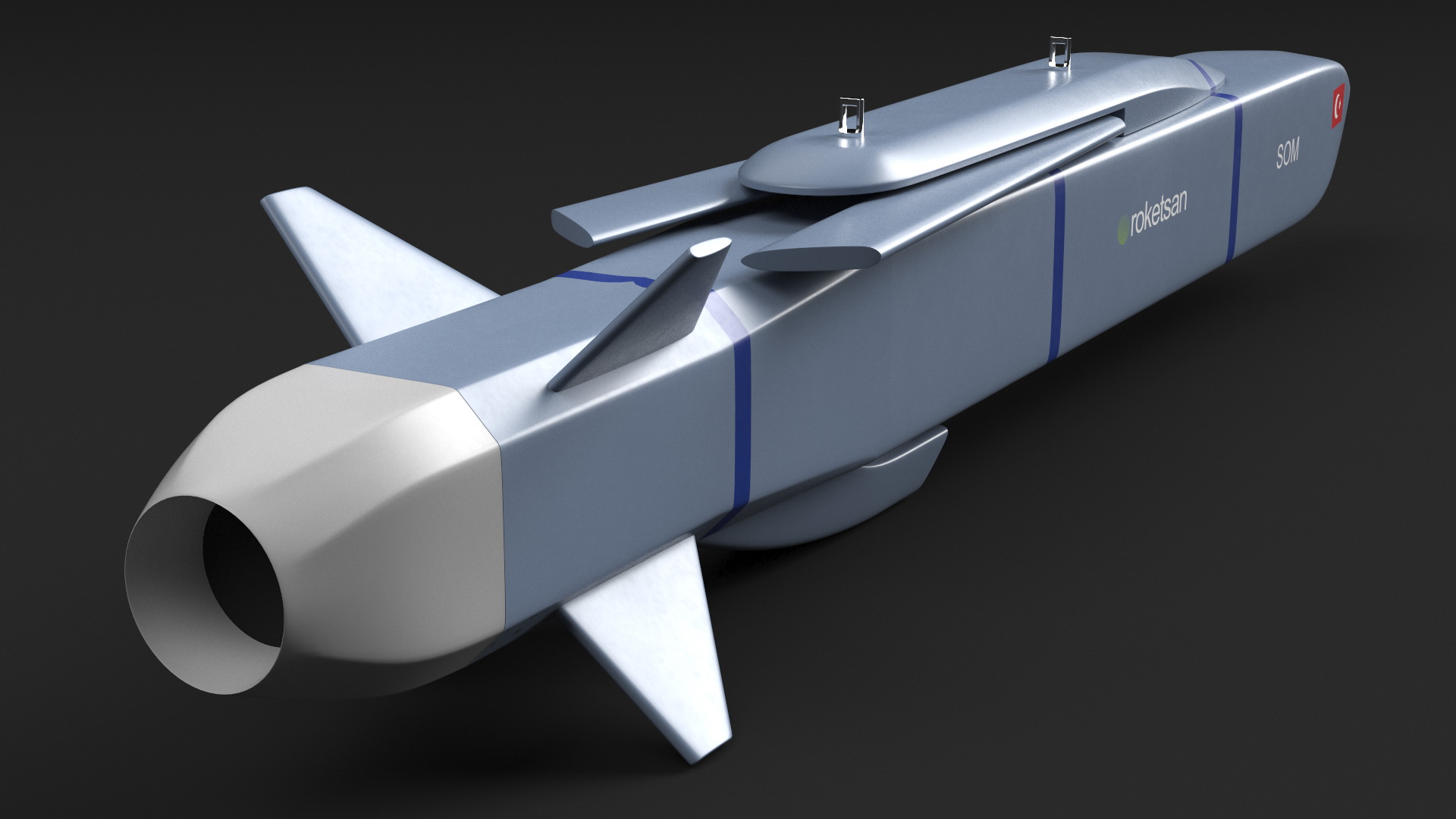 3D model Rocketsan SOM-J Cruise Missile