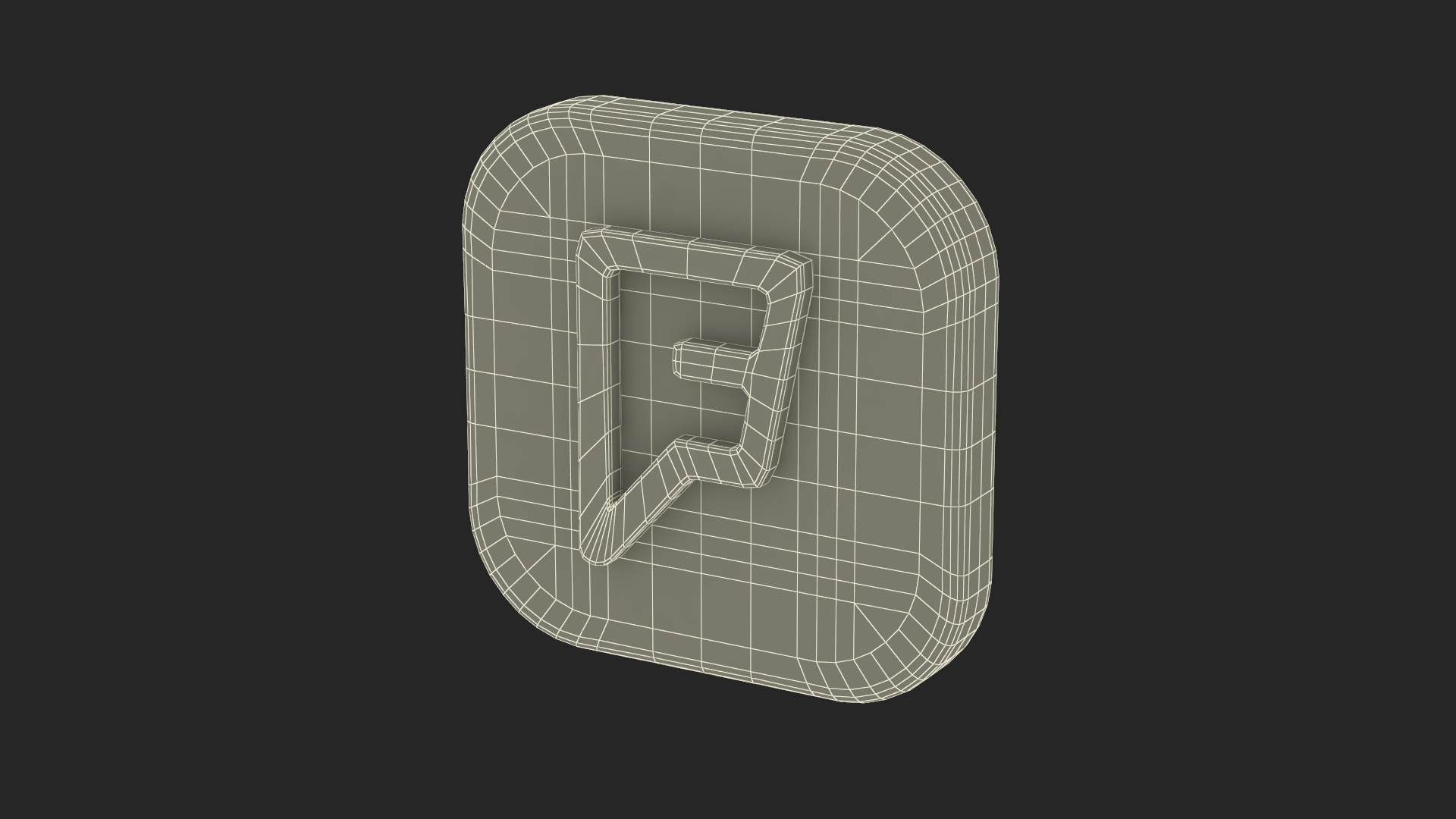 3D Foursquare Social Media Icon model