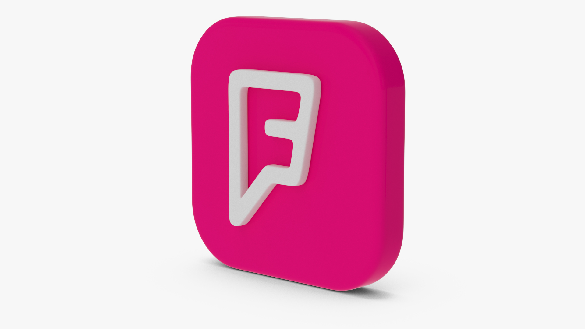 3D Foursquare Social Media Icon model