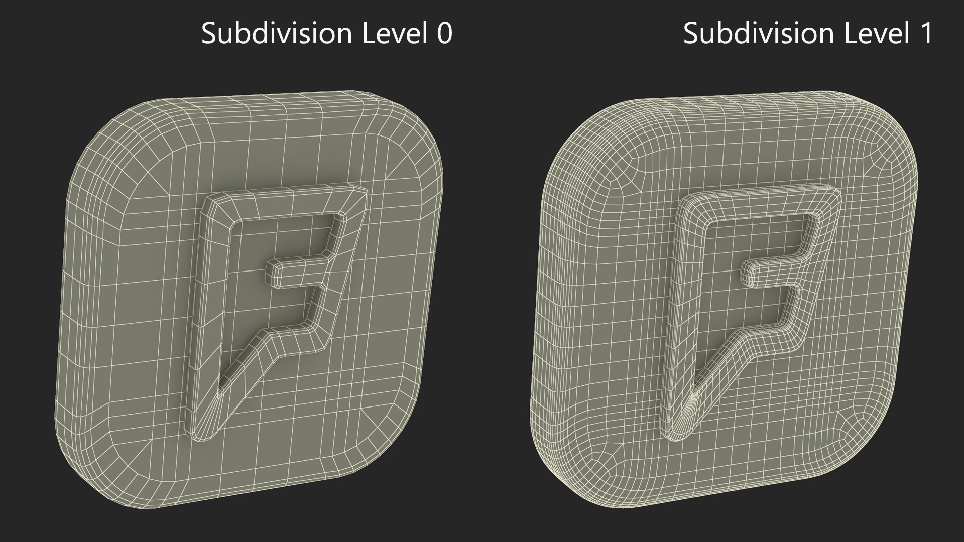 3D Foursquare Social Media Icon model