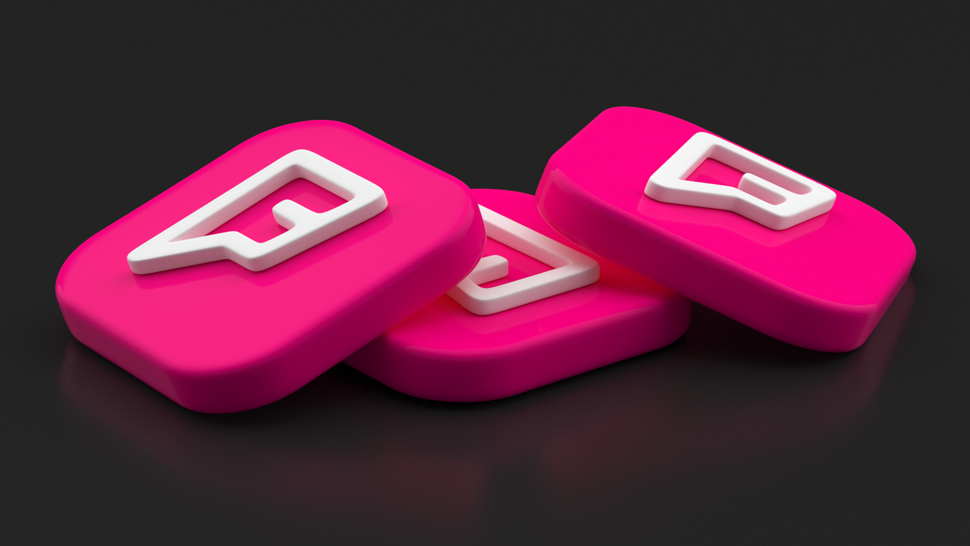 3D Foursquare Social Media Icon model