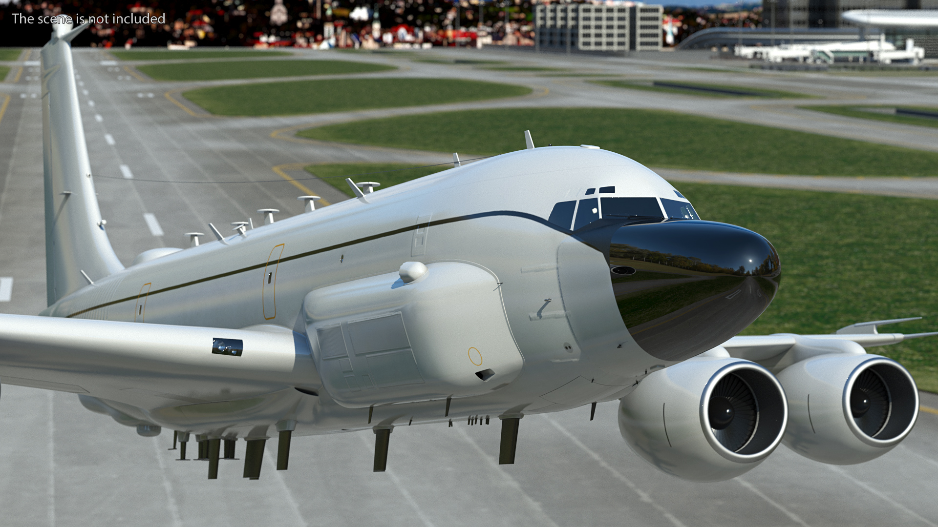 3D model Boeing RC-135 Large Reconnaissance Aircraft Flight