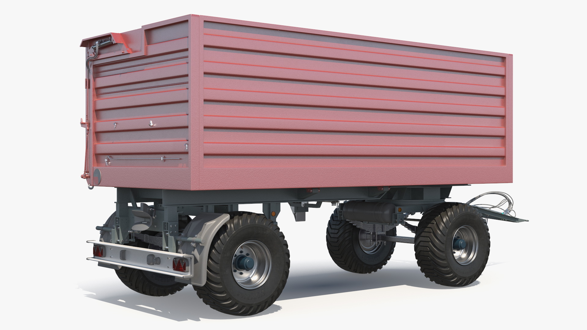 3D Self Propelled Forage Harvester Trailer and Tractor