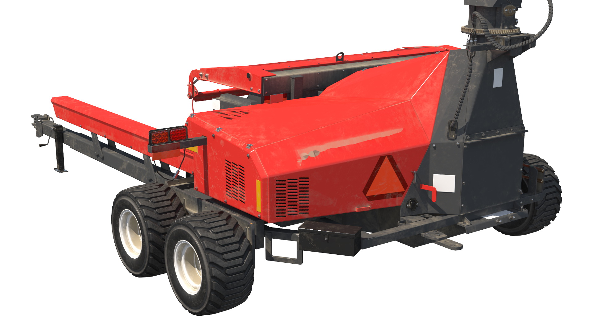 3D Self Propelled Forage Harvester Trailer and Tractor