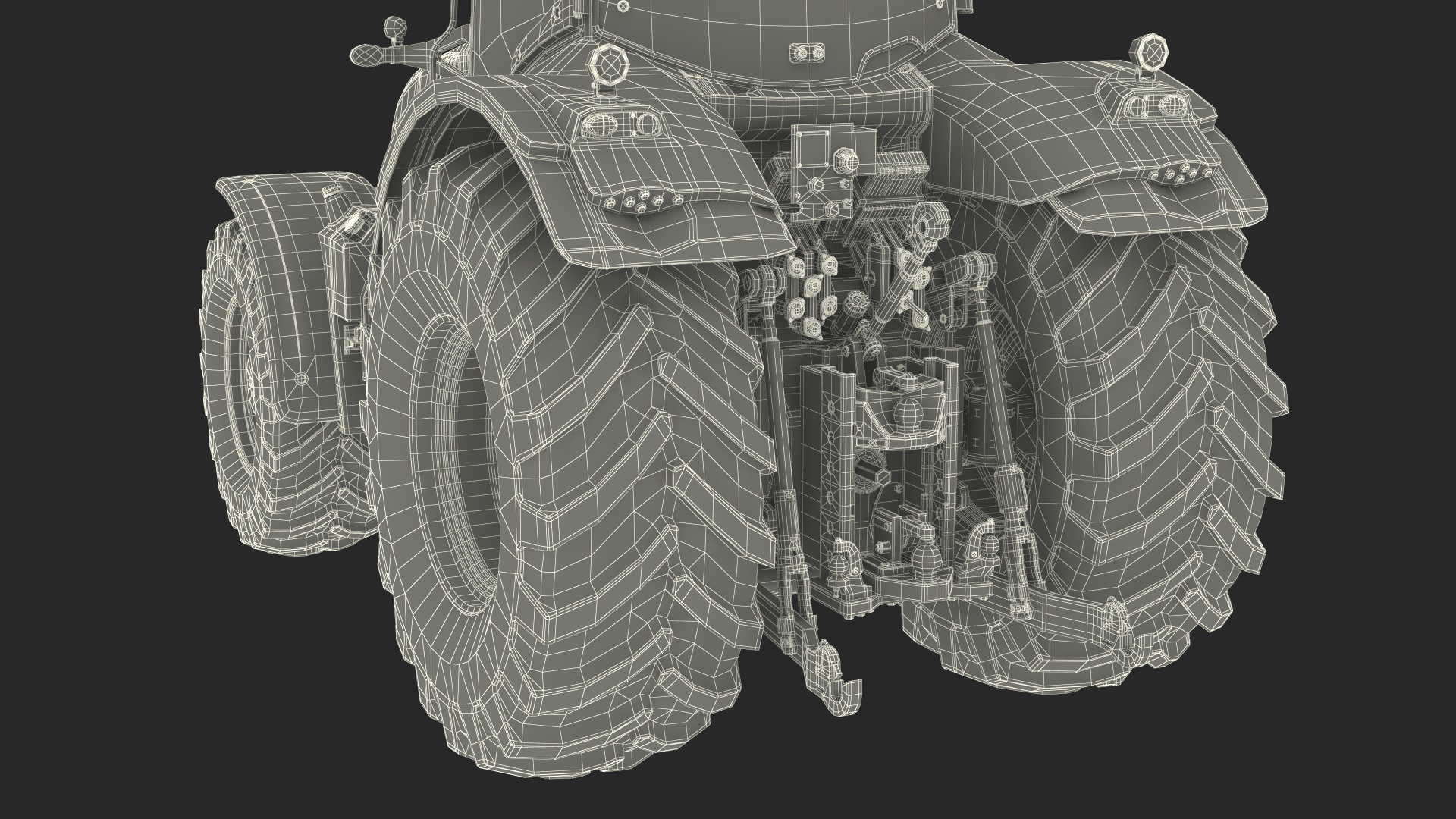 3D Self Propelled Forage Harvester Trailer and Tractor