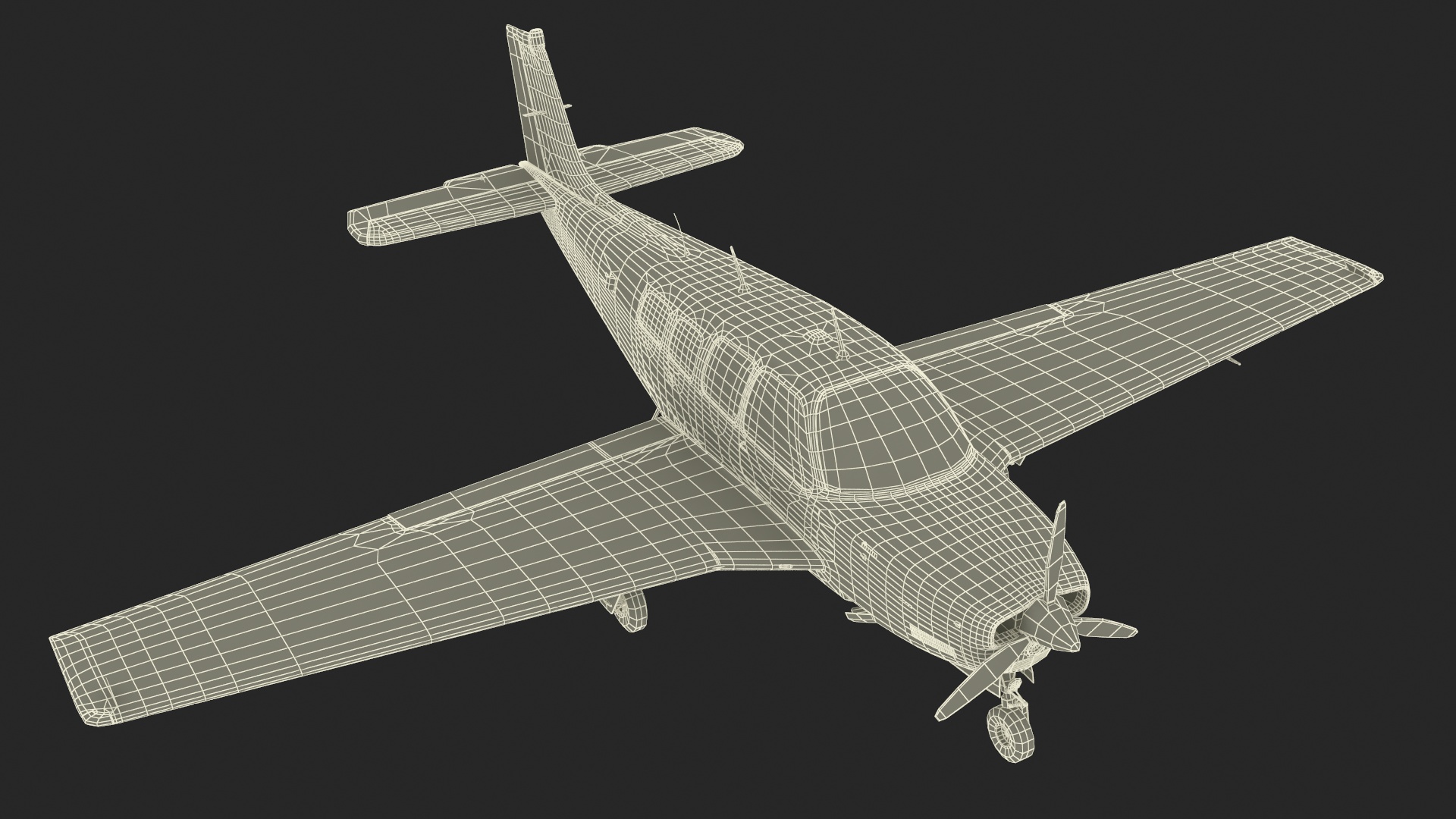 3D Beechcraft Bonanza Airplanes in Hangar model