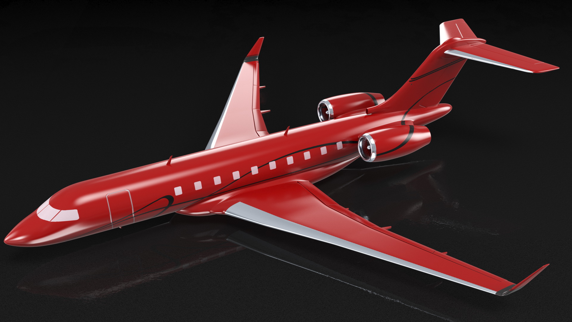 Business Jet Scale Model 3D model