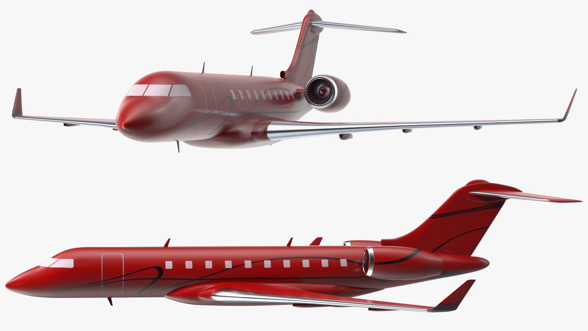 Business Jet Scale Model 3D model