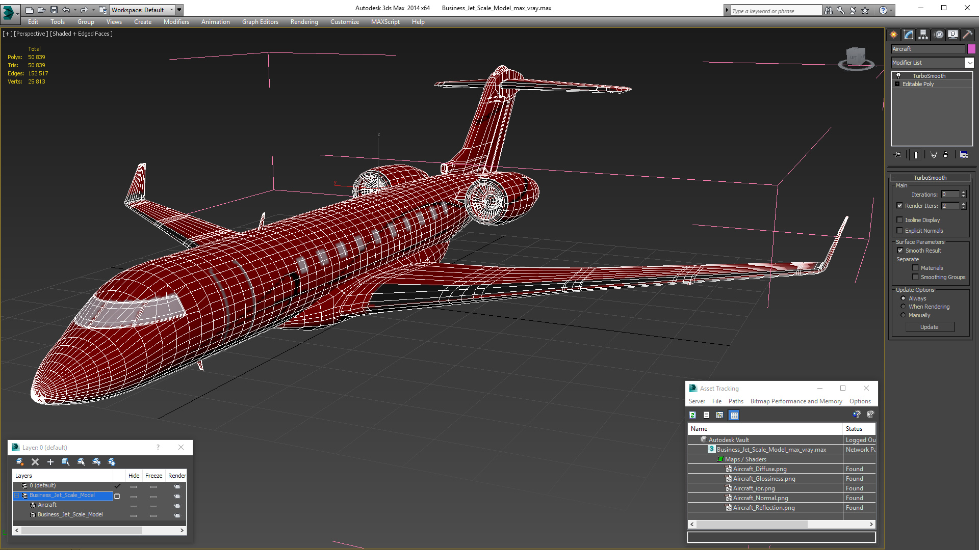 Business Jet Scale Model 3D model