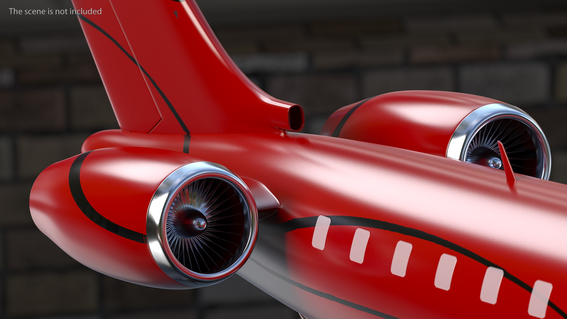 Business Jet Scale Model 3D model