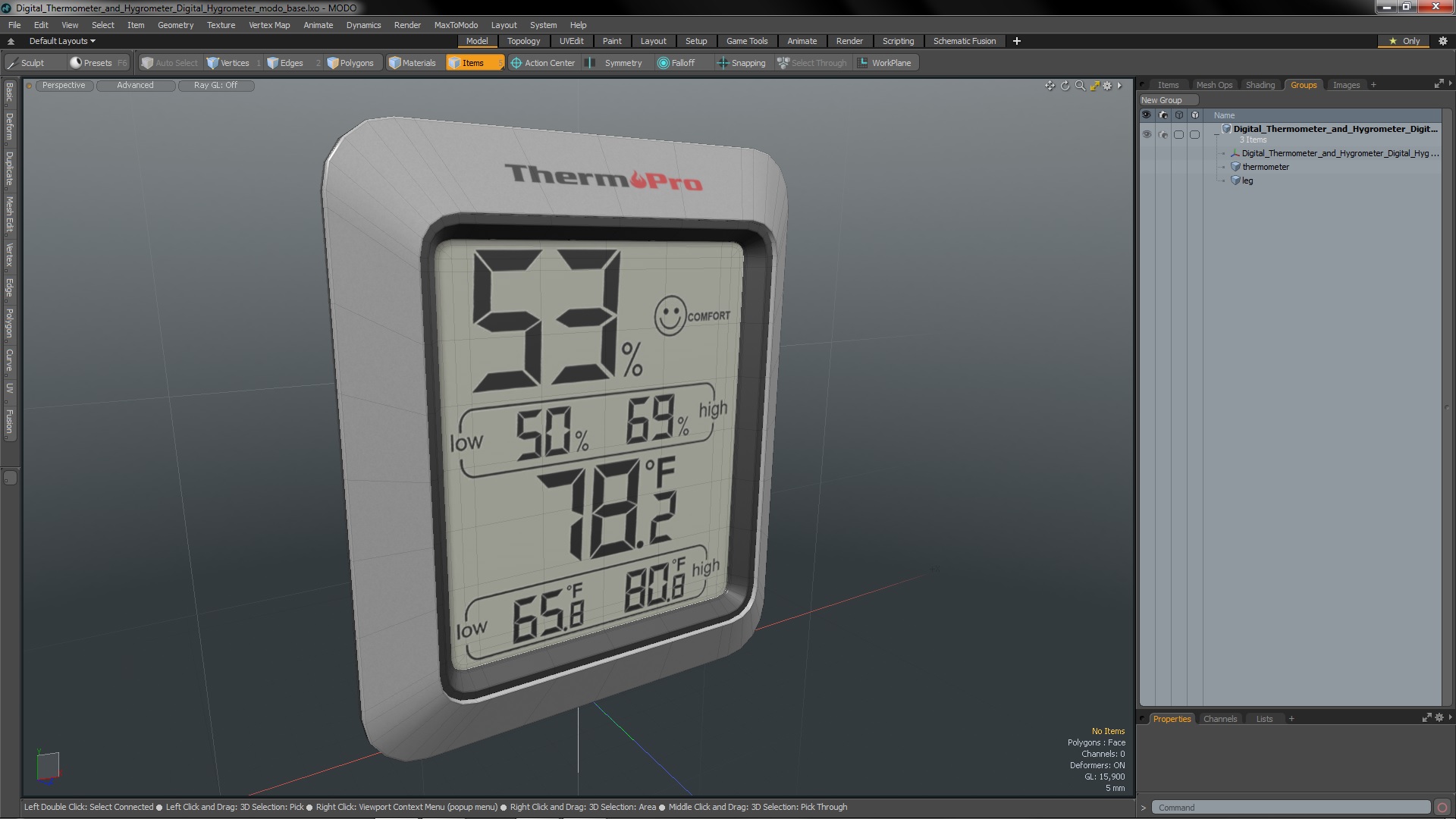 3D Digital Thermometer and Hygrometer Digital Hygrometer model