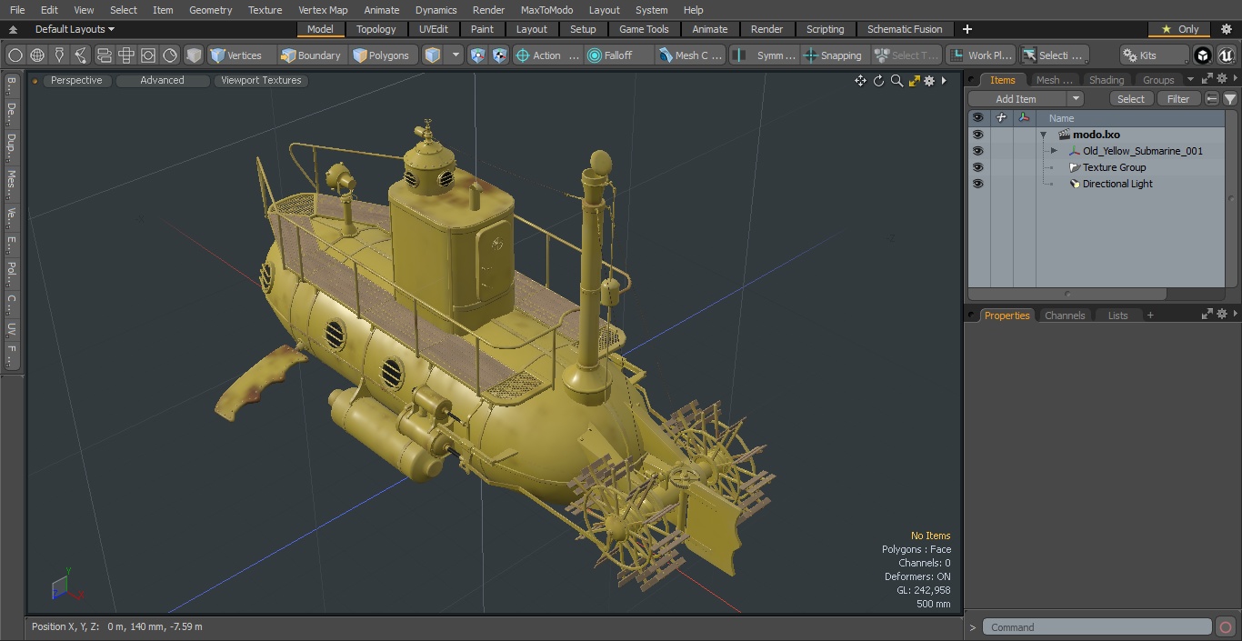 3D model Old Yellow Submarine