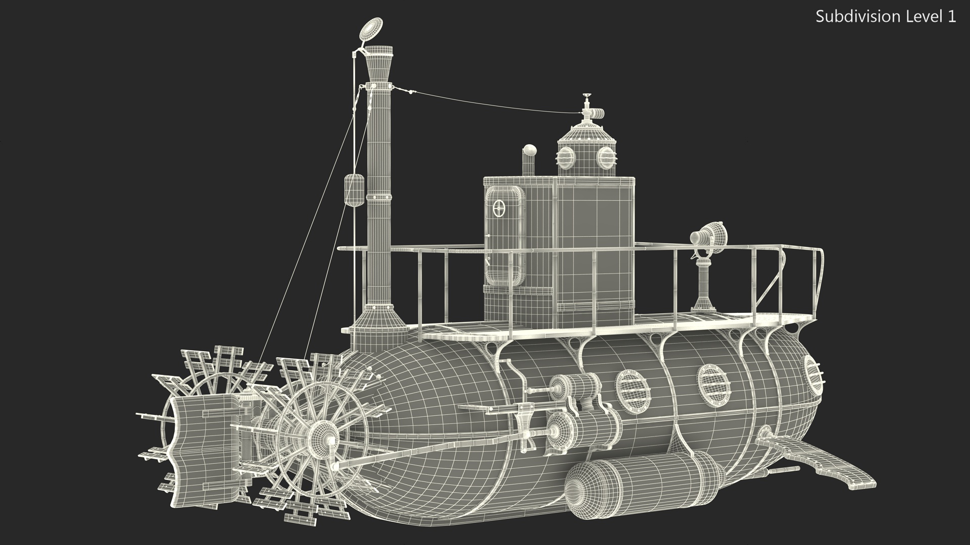 3D model Old Yellow Submarine