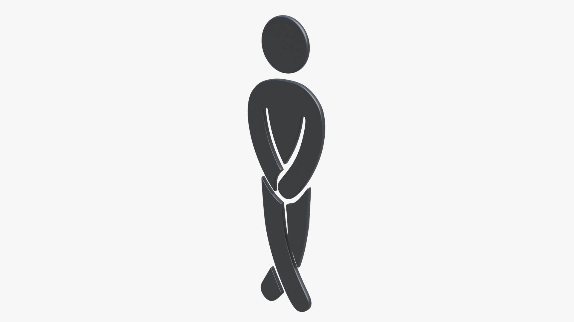 3D model Toilet Men Sign