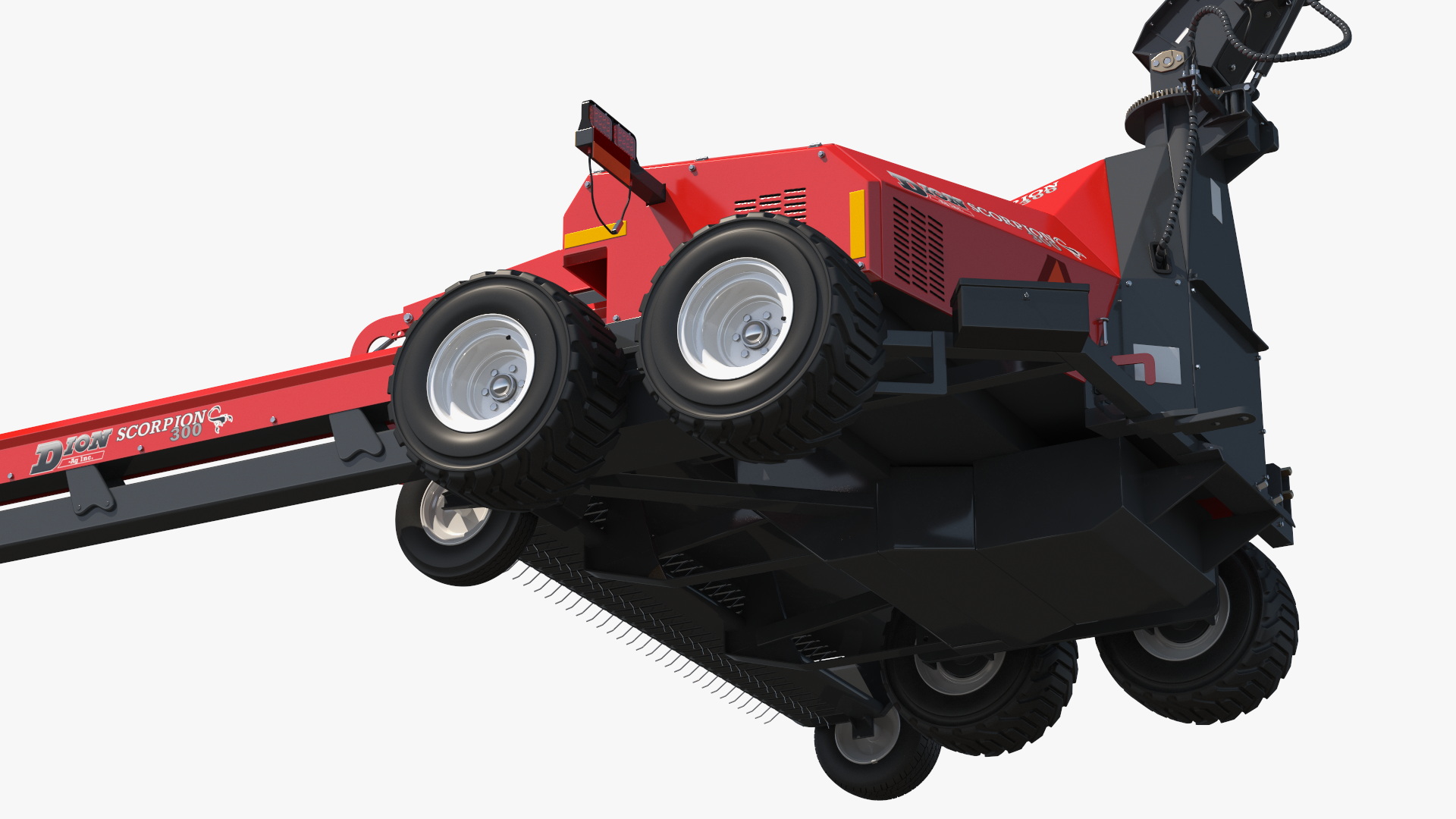 3D Electric Tractor with Forage Harvester model