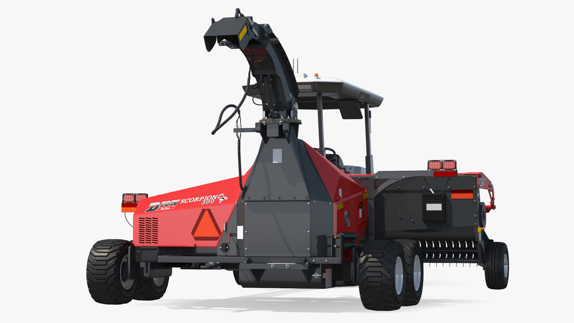 3D Electric Tractor with Forage Harvester model