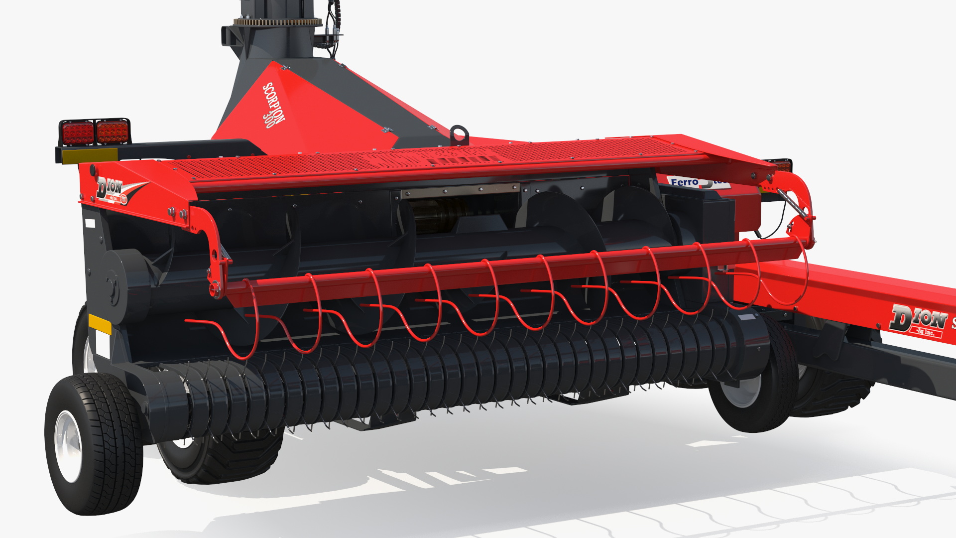 3D Electric Tractor with Forage Harvester model