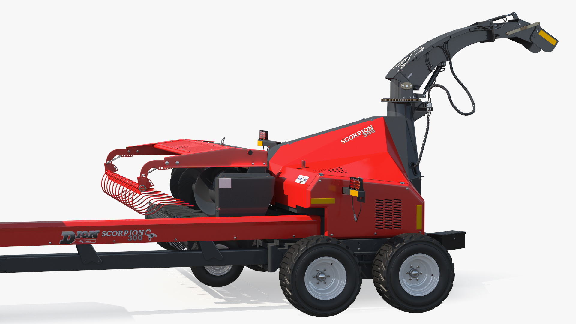 3D Electric Tractor with Forage Harvester model